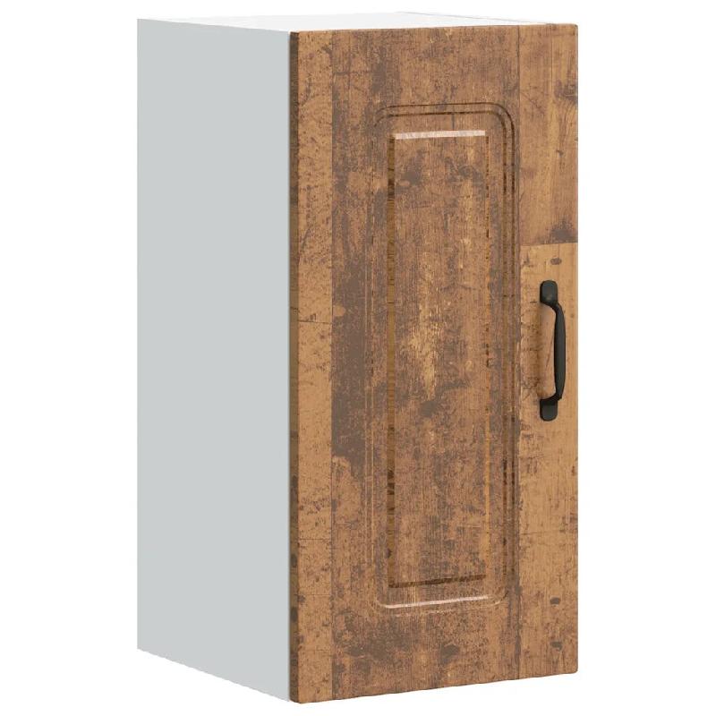 Helloshop26 - Armoire murale de cuisine Kalmar 30 x 31 x 60 cm rangement pratique style vintage en bois d'ingénierie vieux bois 02_0049968 - Bois mas_0