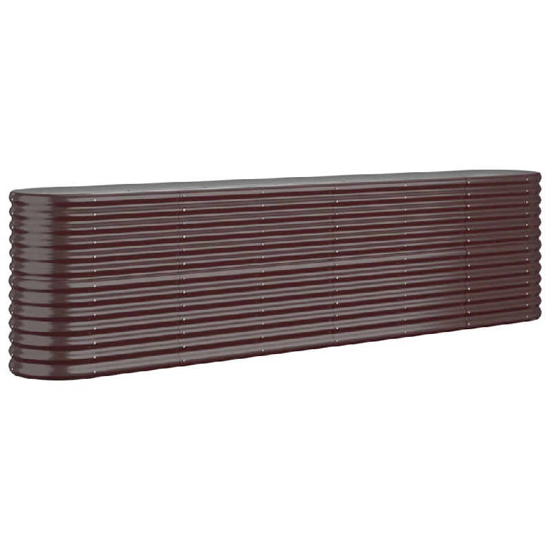 Helloshop26 - Jardinière bac lit surélevé plantes fleurs terrasse jardin de jardin acier enduit de poudre marron 02_0039542 - 3000218555368_0