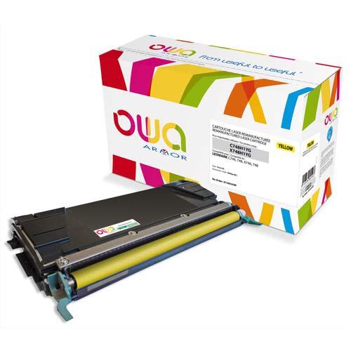 Owa toner compatible lexmark jaune c748h1yg k15853ow_0