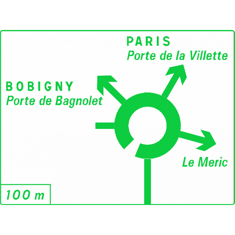 Panneau diagrammatique Dv42b2 - Sens giratoire d'un carrefour - WP Signalisation - Gamme Innov_0