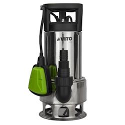 Pompe d'évacuation eaux chargées 1100W - Corps INOX - Câble 10m - VITO - gris - Débit 15000 L/h_0