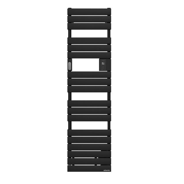 Radiateur sèche-serviettes connecté Adelis étroit 750W Noir - Atlantic - 861929_0