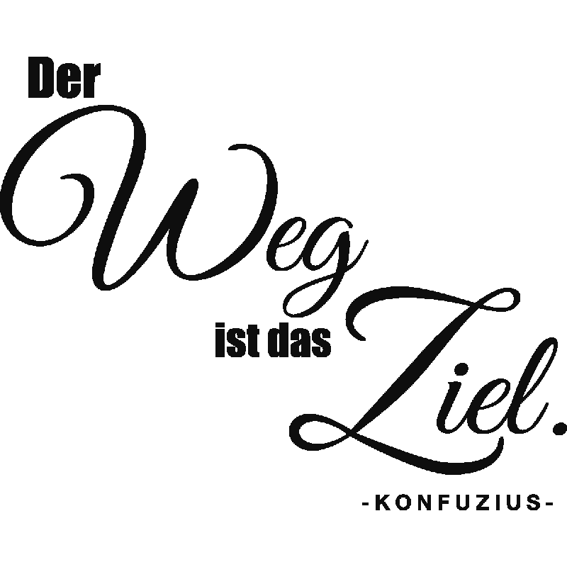 Sticker der weg ist das ziel konfuzius