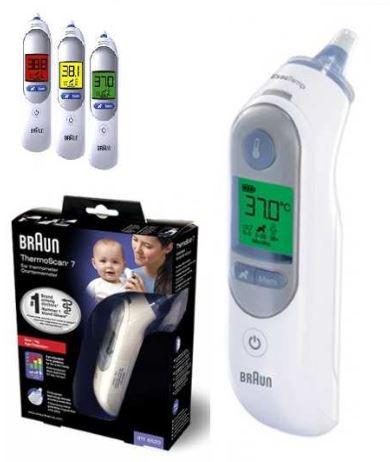 Thermomètre auriculaire infrarouge Braun ThermoScan 7 - IRT 6520 - Précision Âge, embout préchauffé, rétroéclairage_0