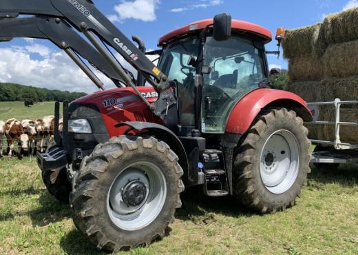 Tracteur agricole Case-IH Maxxum 110 CVX - 110CV, 4RM, chargeur, pont avant suspendu, climatisation - Référence 31731_0