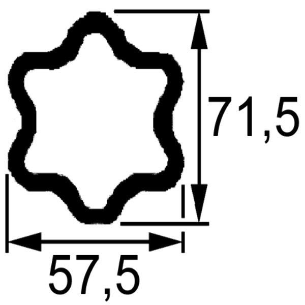 TUBE ETOILE LG.1M. DIM.71,5X57,5 TCM