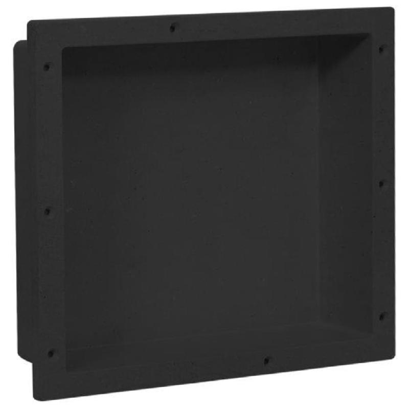 Vidaxl niche de douche noir mat 41x36x10 cm 151391_0