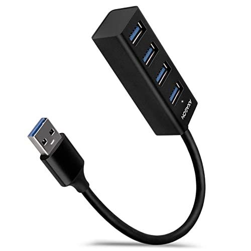 AXAGON HUE-M1A Mini Hub USB A Superspeed - 4 ports USB 3.0 - Câble 20 cm - Noir_0