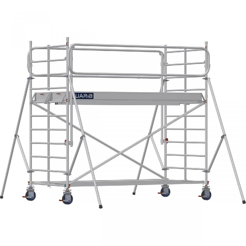 Échafaudage roulant aluminium DOCKER 150 version garde-corps EXMDS - Hauteur de travail : 3,90 m - DUARIB - 7230022_0