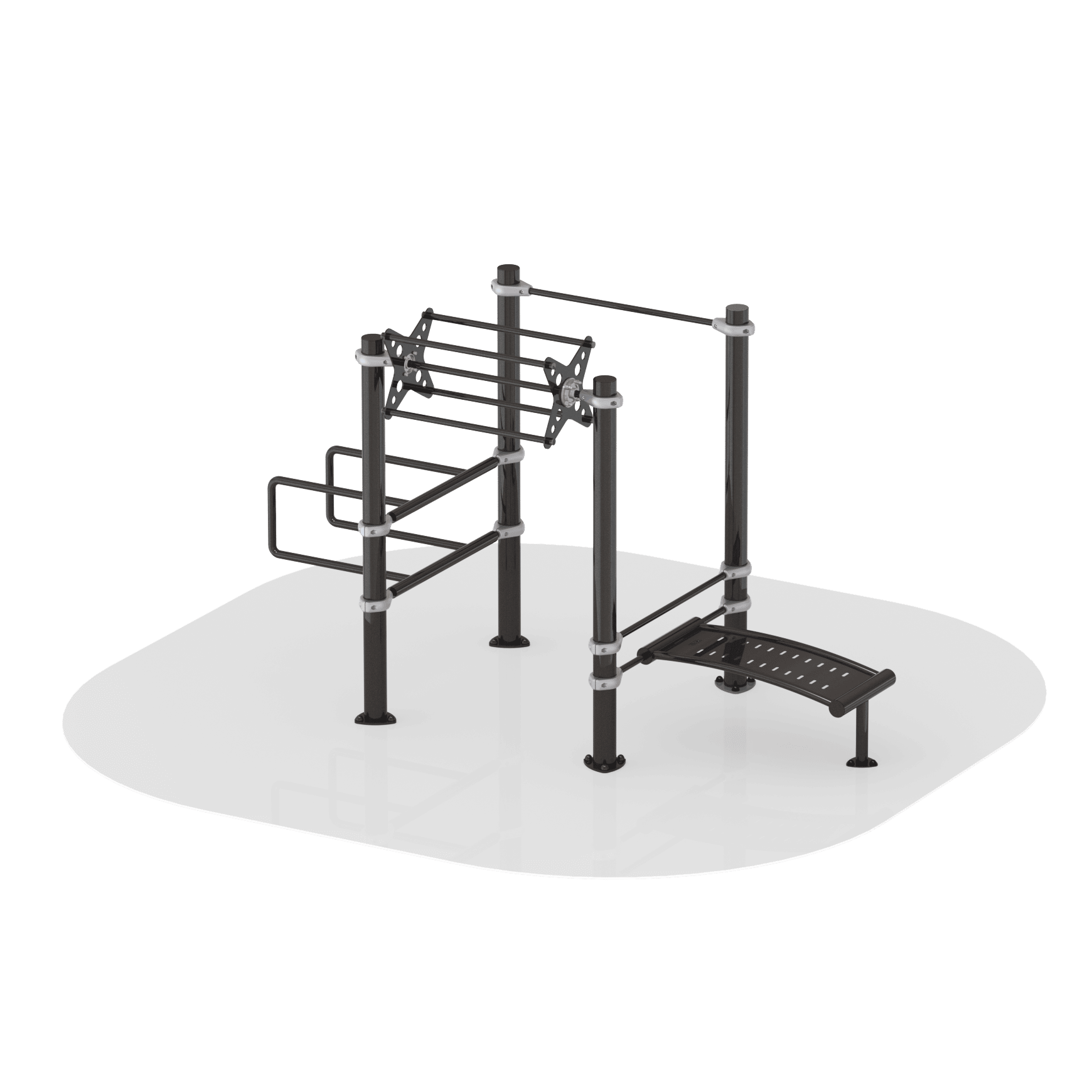 Appareil de fitness - Fit Station Carré Muscle FST-4 - Structure robuste 330x163x210 cm_0
