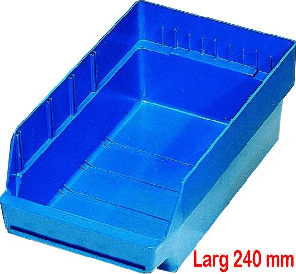 Bacs de rangement à cloisons amovibles - Largeur 240 mm - Nombre max. de cloisons : 3 - Modulables et gerbables_0