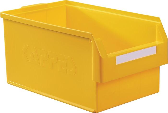 Boîte de rangement à ouverture frontale - 500x300x250 mm - PE jaune - RASTERPLAN - Résistante aux chocs et températures extrêmes_0