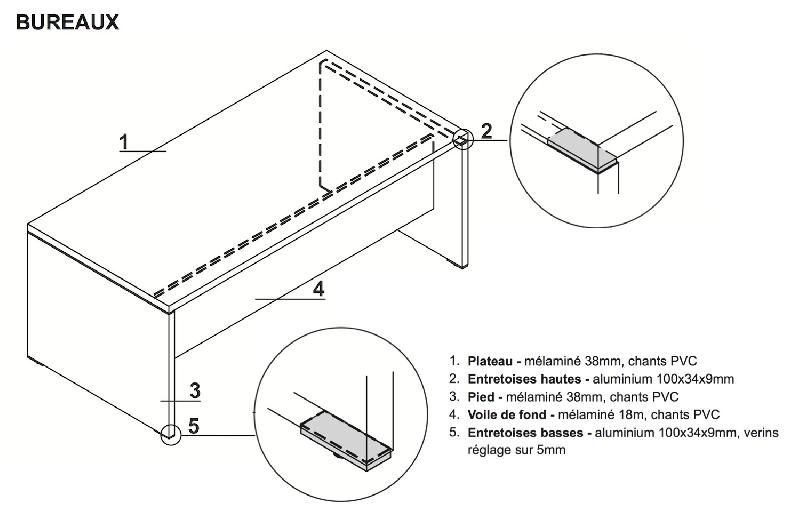 Bureau de direction Quando - MDD - 160, Chêne Canadien_1