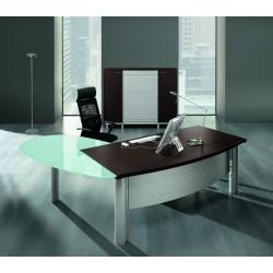 Bureau de direction X Time Next avec retour convivialité en verre - Quadrifoglio_0