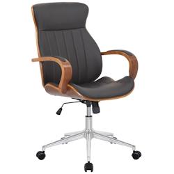 CLP Fauteuil de bureau Melilla en similicuir Noyer / Marron - marron polyester 317272_0
