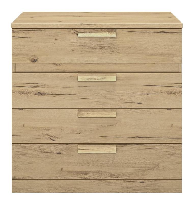 DRULINE Commode Mini Moderne Bois 2 Éventails 16 x 30 X 15 CM Marron Clair