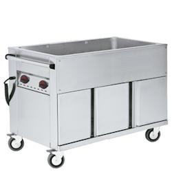 EURAST - Bain marie électrique pour 3 gn 1/1-200 avec roues - 1160x670x900 mm - 3200 W 230/1V - 52120240 - inox 52120240_0
