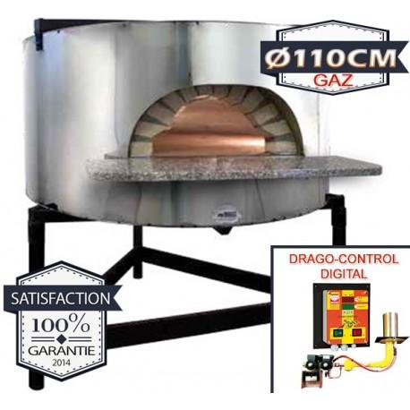 Four à pizza professionnel structure béton pour encastrement du diamètre intérieur ø110cm au ø184cm_0