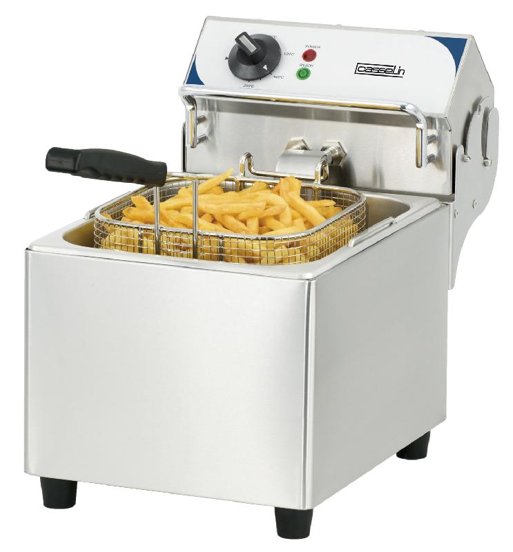 Friteuse électrique 7 litres - Inox - Thermostat réglable 60°C à 190°C - 3600W - CASSELIN CFE7B_0