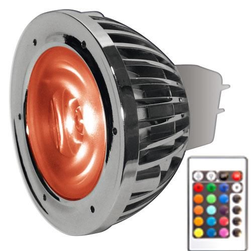 Ampoule LED RGB GU5.3 MR16 5W 12V AC/DC - Télécommande incluse - Multicouleurs et modes ajustables_0