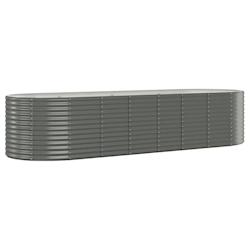 Helloshop26 - Jardinière bac lit surélevé plantes fleurs terrasse jardin de jardin acier enduit de poudre 322 x 100 x 68cm gris 02_0039630 - 300021_0