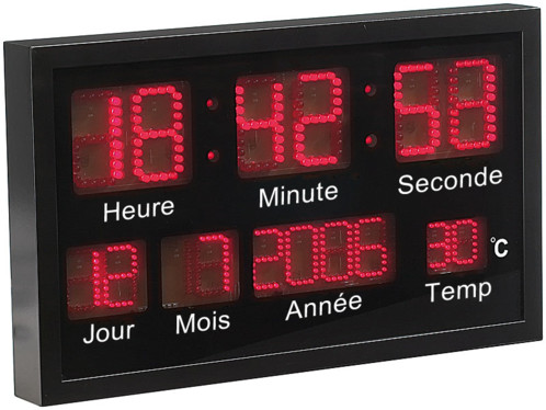 Horloge numérique murale géante