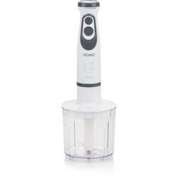 Mixeur électrique DOMO DO1089M - 600W - Vitesse variable + Turbo - Plongeur, fouet, hachoir, verre gradué - Blanc - Usage non intensif_0