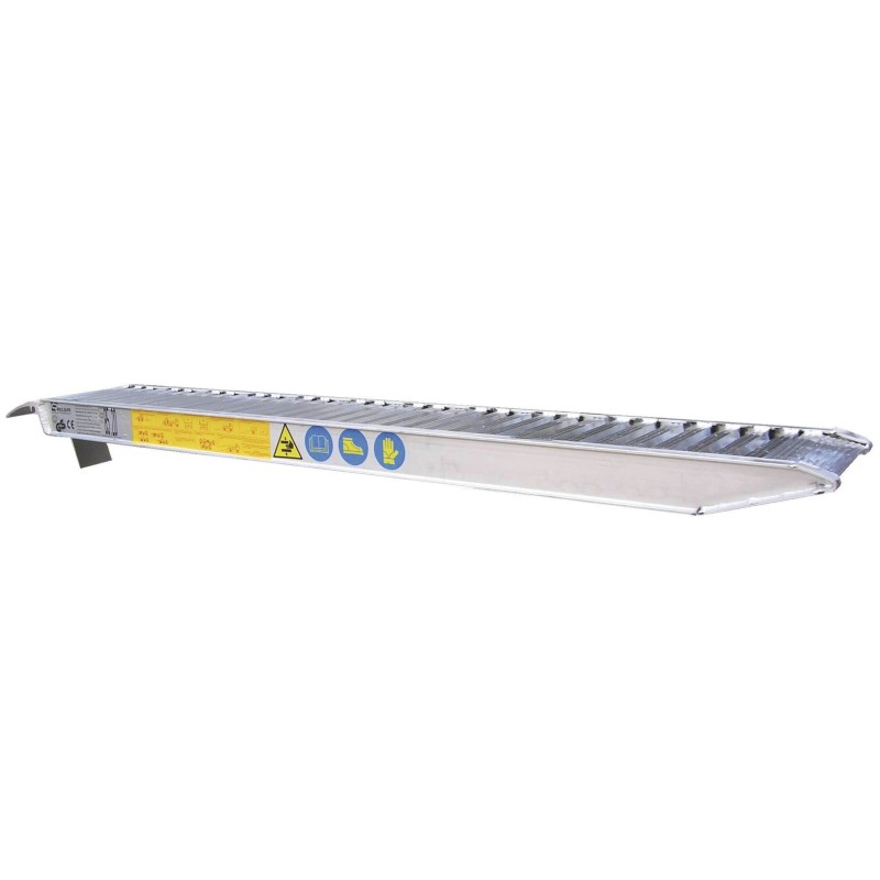 Paire de rampes de chargement en aluminium 3T - 3 m avec rebord idéal pour engins lourds - Réf AMT6741_0