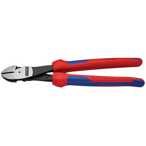 PINCE COUPANTE DE CÔTÉ DÉMULTIPLIÉE 250MM - BI-MATIÈRE - TÊTE POLIE - KNIPEX