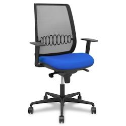 Piqueras y Crespo Silla Alares sincro malla negra bali azul brazo regulable - bleu multi-matériau 397SM840B229B10B68R65_0