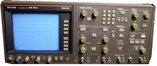 Pm3320 - Oscilloscope numérique Philips - 200 MHz - 2 CH - Taux d'échantillonnage 250 Ms/s_0