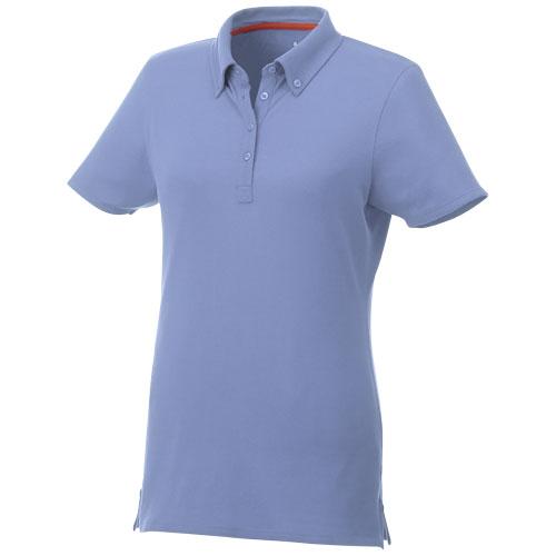 Polo boutonné manches courtes femme Atkinson 38105401 - col extensible, 95% coton, 200 g/m²_0