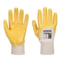 Portwest - Gants manutention enduit nitrile avec dos aéré et poignet tricot Jaune Taille 10 - 5036108211944_0