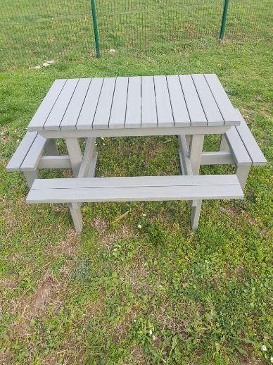Table pique-nique 4 assises 190x160cm 100% recyclée - TPN4COTES_0