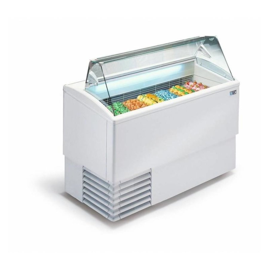 Vitrine à glace ISA - 7+(7) bacs - 135,4x80x117,6 cm - 830 watt - R404a - Dégivrage électrique_0