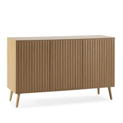 VS Venta-stock Buffet Lluvia 3 portes en chêne, largeur 120 cm - marron Bois manufacturé I23057_0