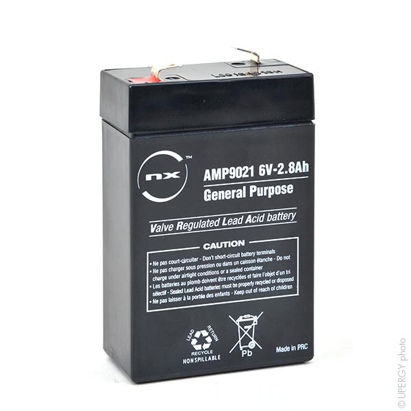 BATTERIE PLOMB AGM NX 2.8-6 GENERAL PURPOSE 6V 2.8AH F4.8_0