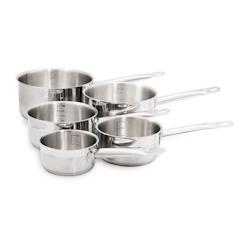 BAUMALU B Baumalu Série 5 Casseroles Inox Gastronomie 12 A 20 Cm - Tous Feux Dont Induction - 3216383442000_0
