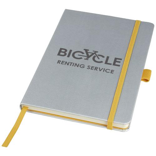 Bloc-notes couleur A5 Meyla - couverture rigide avec fermeture élastique et 80 feuilles_0