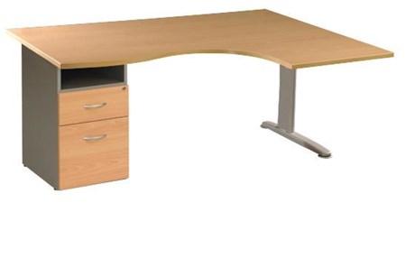 BUREAU OPÉRATIONNEL COMPACT SCÉNARIO HÊTRE 180 CM