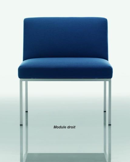 Canapé modulable ASTRO, version droit avec dossier - Offisit. - Bleu foncé_1