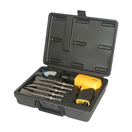 Coffret marteau burineur 190 mm Lacme - 7 joules - Cadence 3000 c/min - Avec 5 burins et accessoires_0