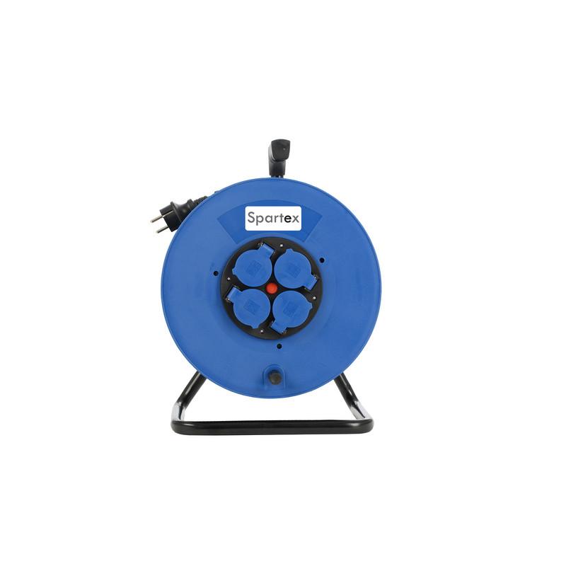 Enrouleur de cable 4 prises 25m - SPARTEX | 804033_0