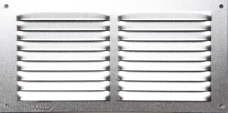 Grille d'aération en aluminium anodisé - 10 x 20 cm - Intérieur et extérieur - Anti-insectes_0