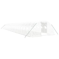 Helloshop26 - Serre tente abri plante fleur légumes avec cadre en acier 88 m² 22 x 4 x 2 m blanc 02_0044639 - 3000220241044_0