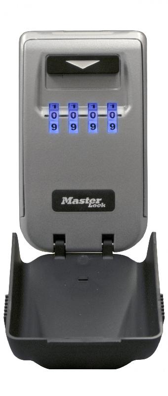 Minicoffre MASTER LOCK Select Access - Boîte à clés murale, H.12 x L.7.2 x P.5.4 cm - Alliage de zinc, noir brillant_0