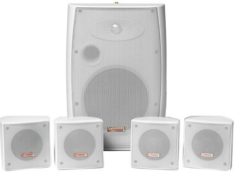 Pack d'enceintes murales PACK 150 BL Rondson - 150 W - 100V avec caisson de basses et 4 enceintes complémentaires_0