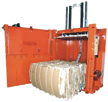 Presse à balles verticale Orwak 3810 - grande capacité pour carton et sac papier_0