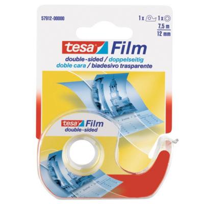 Ruban adhésif double-face avec dévidoir Tesa Film, 12 mm x 7,5 m_0