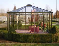 Serre ornementale Euro-Pyra réf A0978 - Aluminium, verre horticole 4mm, 2 tailles disponibles_0